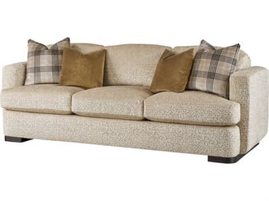 Theodore Alexander Dapper 94" Expresso Fabric Upholstered Sofa TALU117694