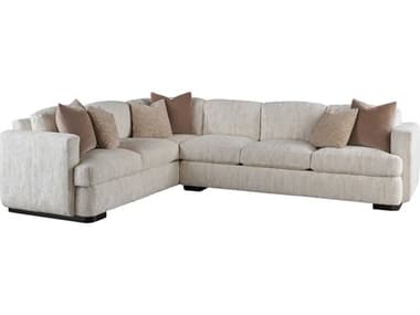 Theodore Alexander Dapper " Wide Beige Fabric Upholstered Sectional Sofa TALU51765397U51766888