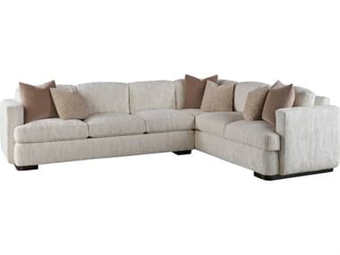 Theodore Alexander Dapper " Wide Beige Fabric Upholstered Sectional Sofa TALU51765497U51766788
