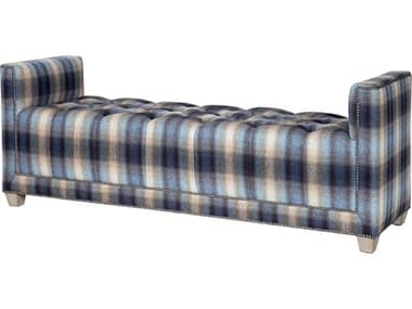 Theodore Alexander Natalia 72" Expresso Fabric Upholstered Accent Bench TALU810172
