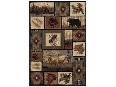 Tayse Rugs Nature Northern Wildlife Multi-Color 2' x 3' Rectangular Area Rug TANTR6660SCA