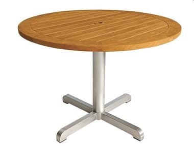 Three Birds Casual Avanti Stainless Steel 40" Wide Round Dining Table TBAV40PT