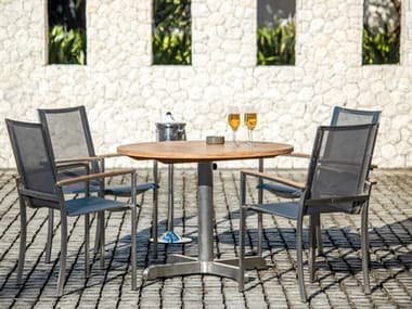 Three Birds Casual Avanti Steel Patio Dining Set TBAVANTI23