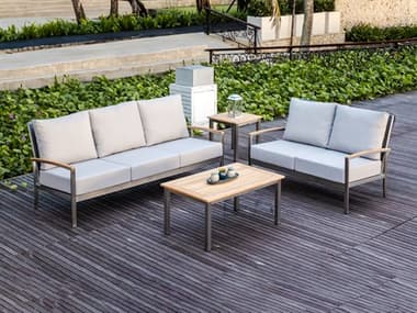 Three Birds Casual Avanti Steel Cushion Patio Lounge Set TBAVANTI78