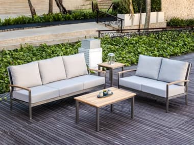 Three Birds Casual Avanti Steel Cushion Outdoor Lounge Set TBAVANTI92