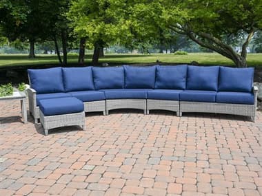 Three Birds Casual Bella Deep Seating Wicker Sectional Lounge Set TBBELLASECLNGSET8