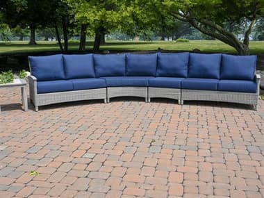 Three Birds Casual Bella Deep Seating Wicker Sectional Lounge Set TBBELLASECLNGSET9