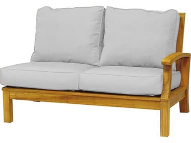 Three Birds Casual Monterey Teak Sectional Right Side Facing Settee TBMT35