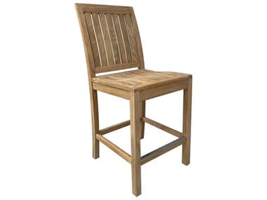 Three Birds Casual St. Lucia Teak Counter Height Side Chair TBSL10