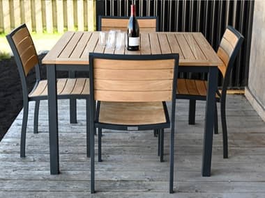 Three Birds Casual Soho Teak Patio Dining Set TBSOHO12