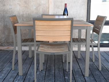 Three Birds Casual Soho Teak Patio Dining Set TBSOHO15