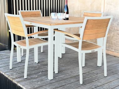 Three Birds Casual Soho Teak Outdoor Dining Set TBSOHO16