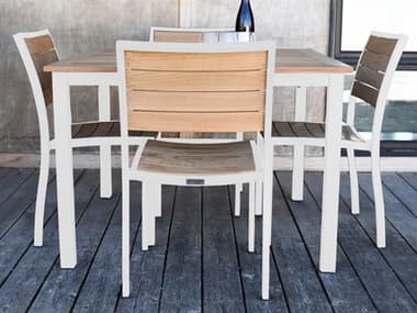 Three Birds Casual Soho Teak Outdoor Patio Dining Set TBSOHO17