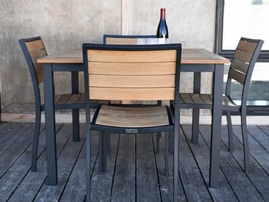 Three Birds Casual Soho Teak Patio Dining Set TBSOHO18