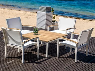 Three Birds Casual Soho Aluminum Sling Outdoor Lounge Set TBSOHO24