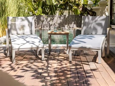 Three Birds Casual Tribeca Aluminum Sling Outdoor Lounge Set TBTRIBECA21