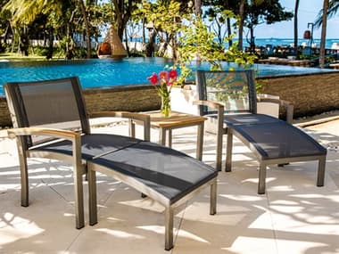 Three Birds Casual Tribeca Aluminum Sling Lounge Set TBTRIBECA24