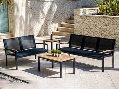 Three Birds Casual Tribeca Aluminum Sling Lounge Set TBTRIBECA27