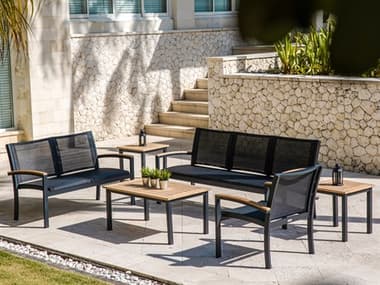 Three Birds Casual Tribeca Aluminum Sling Outdoor Lounge Set TBTRIBECA34