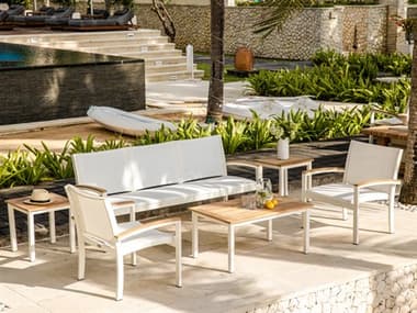 Three Birds Casual Tribeca Aluminum Sling Patio Lounge Set TBTRIBECA39