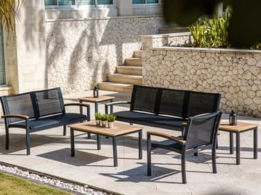 Three Birds Casual Tribeca Aluminum Sling Lounge Set TBTRIBECA41