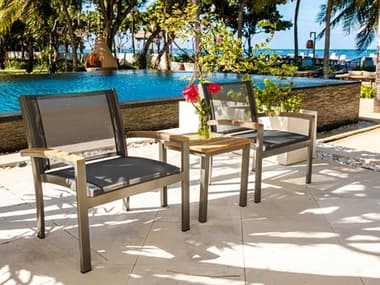 Three Birds Casual Tribeca Aluminum Sling Lounge Set TBTRIBECA9