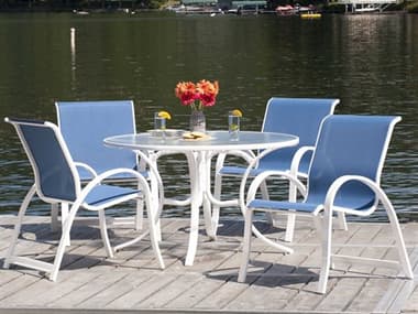Telescope Casual Aruba II Sling Aluminum Dining Set TCARBSLNGDINSET