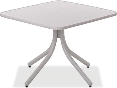 Telescope Casual Value Hammered MGP 36'' Square Dining Table with Umbrella Hole TCH9102W50