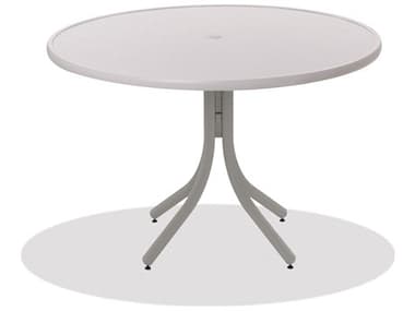 Telescope Casual Value Hammered MGP 42'' Round Dining Table with Umbrella Hole TCH9402W50