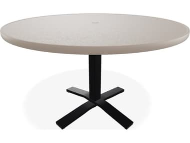Telescope Casual Value Hammered MGP 48'' Round Dining Table with Umbrella Hole TCH9902X20