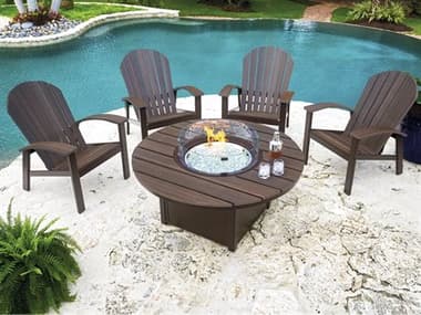 Telescope Casual Newport MGP Aluminum Firepit Lounge Set TCNEWPORTFRPTLNGSET