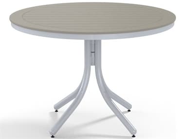 Telescope Casual Marine Grade Polymer 42'' Round Dining Height Table with Umbrella Hole TCT1202W50