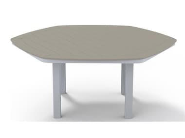 Telescope Casual Marine Grade Polymer 62'' Hexagon Dining Height Table with Umbrella Hole TCTM002M00