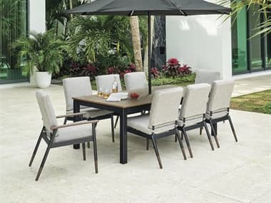 Telescope Casual Welles Cushion Aluminum Dining Set TCWELLESCSHDINSET