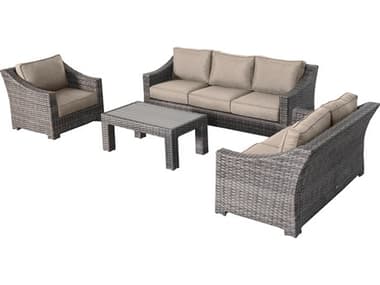 Teva Bora Wicker Cushion Lounge Set TE103DSSWHEAT