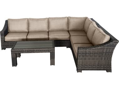 Teva Bora Wicker Cushion Lounge Set TE103SECTWHEAT