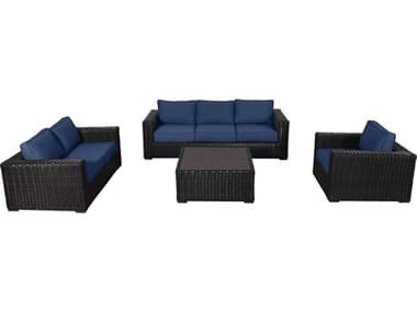 Teva Santa Monica Wicker Cushion Lounge Set TE105DSSNAVY