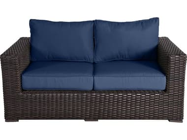 Teva Santa Monica Wicker Cushion Loveseat TE105LSNAVY