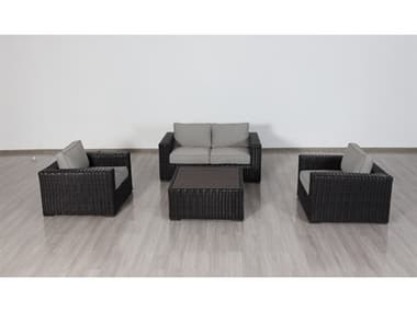 Teva Santa Monica Grey Wicker Rattan Outdoor Lounge Set TE105LSSET