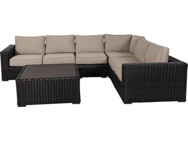 Teva Santa Monica Wicker Cushion Lounge Set TE105SECSETWHEAT