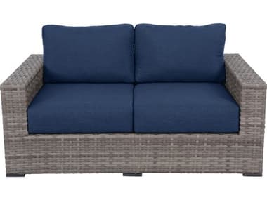 Teva Bali Wicker Cushion Loveseat TE107LSNAVY