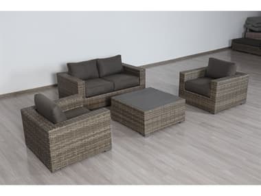 Teva Bali Wicker Loveseat Outdoor Patio Lounge Set TE107LSSET