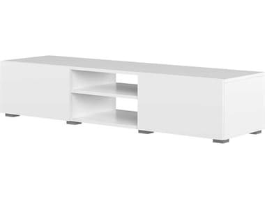 TemaHome Podium 55" Melamine White TV Stand TEM83153845987