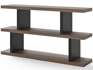 TemaHome Step Melamine Walnut &amp; Pure Black Bookcase TEM9000323669