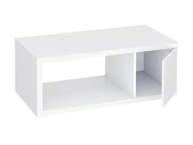 TemaHome Berlin Rectangular Wood Pure White Coffee Table TEM9000630712