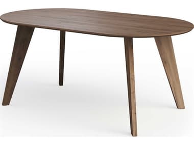 TemaHome Lago Oval Wood Walnut Veneer Dining Table TEM9003614835