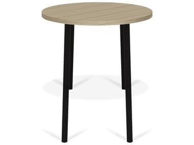 TemaHome Ply Light Oak / Black 20'' Wide Round End Table TEM9003628719