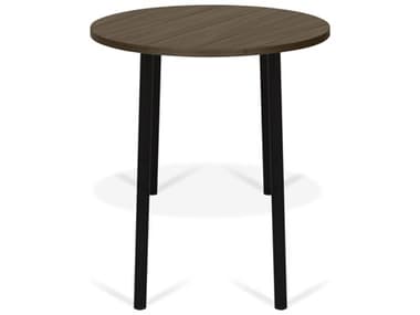 TemaHome Ply Walnut / Black 20'' Wide Round End Table TEM9003629136