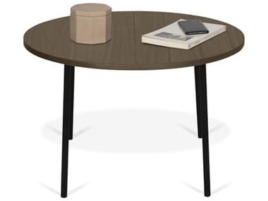 TemaHome Ply Walnut / Black 28'' Wide Round Coffee Table TEM9003629143