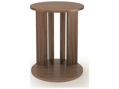 TemaHome Nora 20" Round Wood Walnut End Table TEM9003629969
